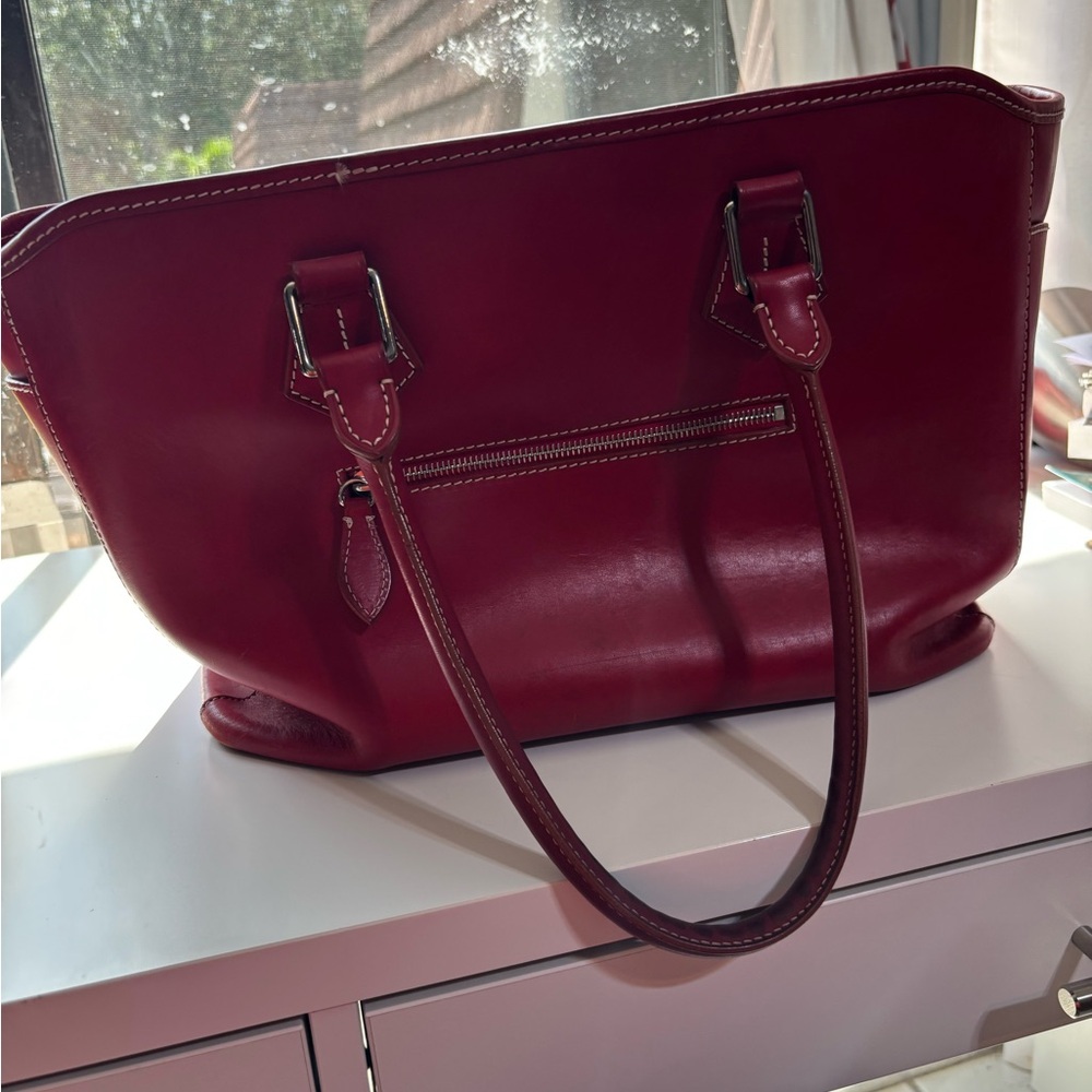 Dooney & Bourke red Vachetta  Leather Tote Bag